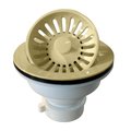 Westbrass Push/Pull Style Large Kitchen Basket Strainer in Powdercoated Almond D2143P-51